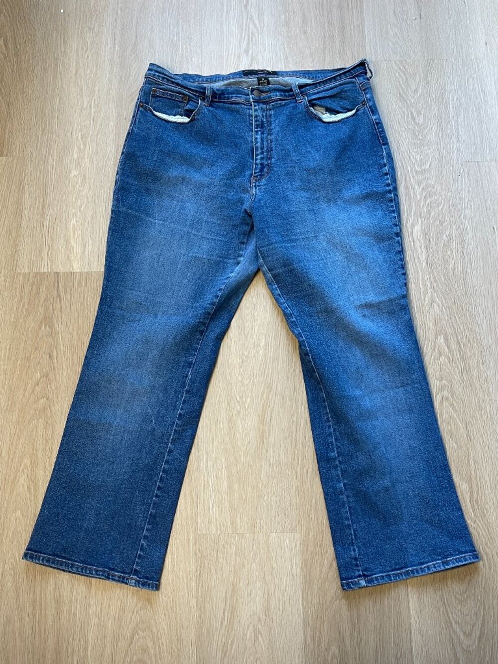 Venezia Women's Medium Wash Straight Leg Jeans - Size 22